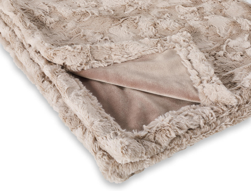 Hundedecke aus Webpelz in Beige, Cozy Webpelzdecke